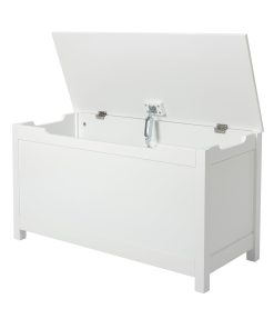 Toy Box With Safety Hinged Lid