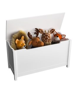Toy Box With Safety Hinged Lid