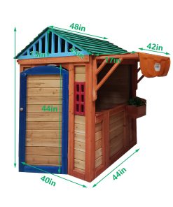 Outdoor Wooden 4-in-1 Game House