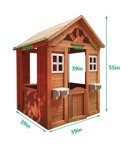 All Wooden Kids Playhouse