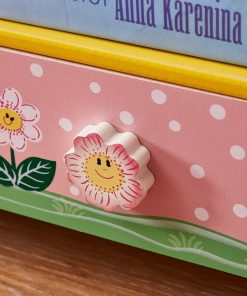 Hand Painted 3 Tier Flower Bookcase