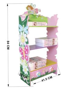 Hand Painted 3 Tier Flower Bookcase