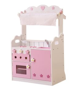 2 In 1 Pink Pretend Kitchen And Market Stal