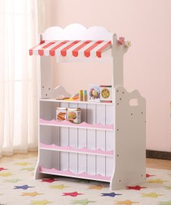 2 In 1 Pink Pretend Kitchen And Market Stal