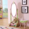Girls Wooden Standing Mirror