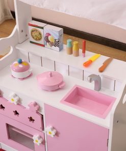 2 In 1 Pink Pretend Kitchen And Market Stal