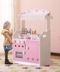 2 In 1 Pink Pretend Kitchen And Market Stal