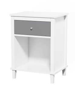 Wooden Nightstand With One Drawer One Shelf