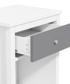 Wooden Nightstand With One Drawer One Shelf