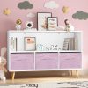 Kids Bookcase With Collapsible Fabric Drawers