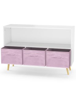 Kids Bookcase With Collapsible Fabric Drawers