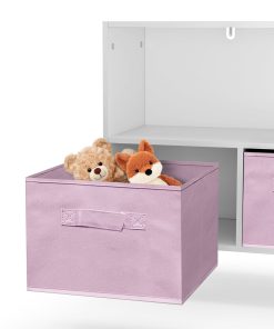 Kids Bookcase With Collapsible Fabric Drawers