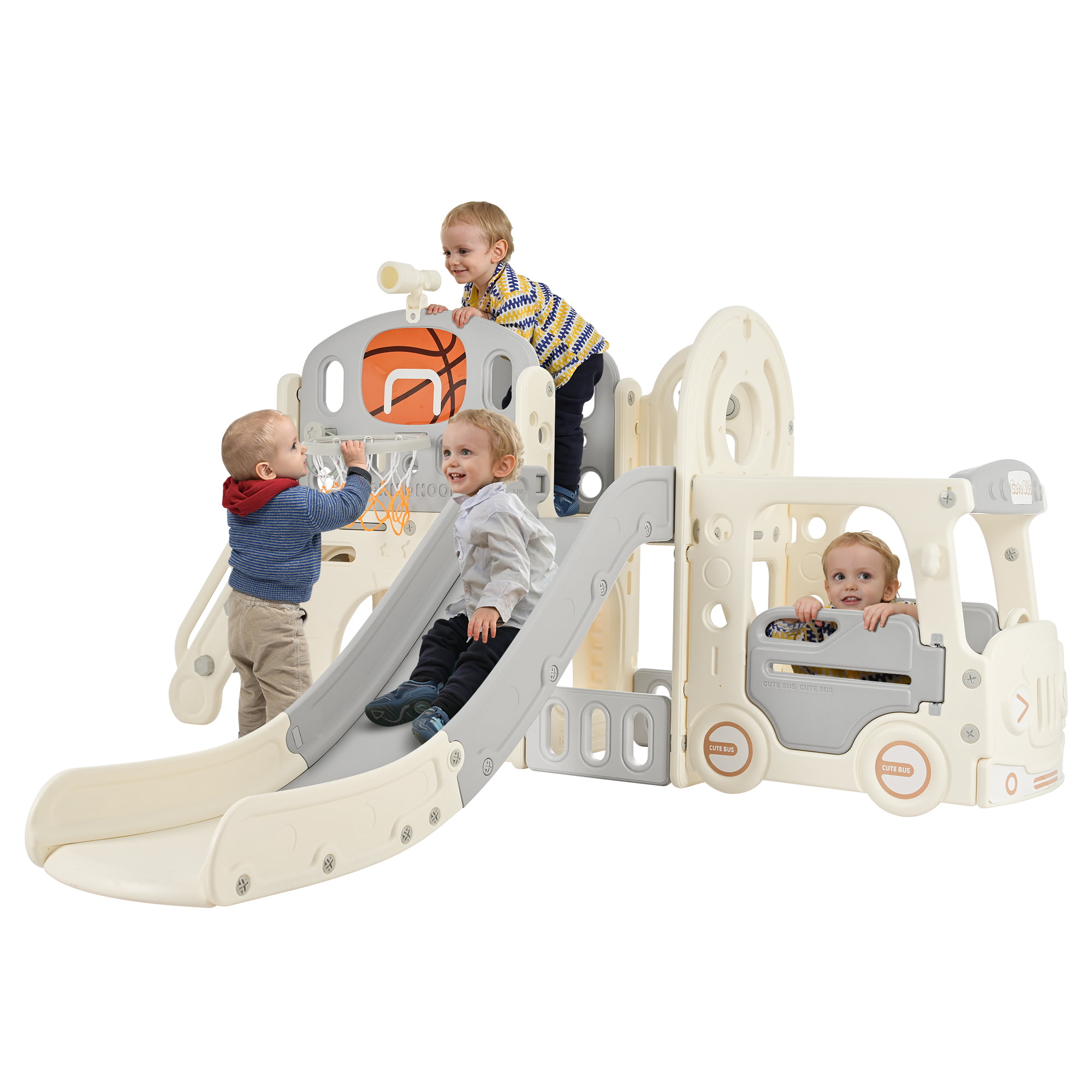 9 In 1 Kids Slide Playset Structure