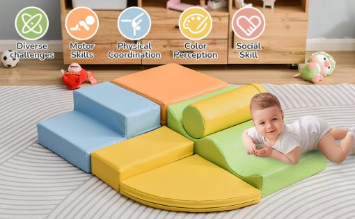 6 In 1 Soft Climb and Crawl Foam Playset