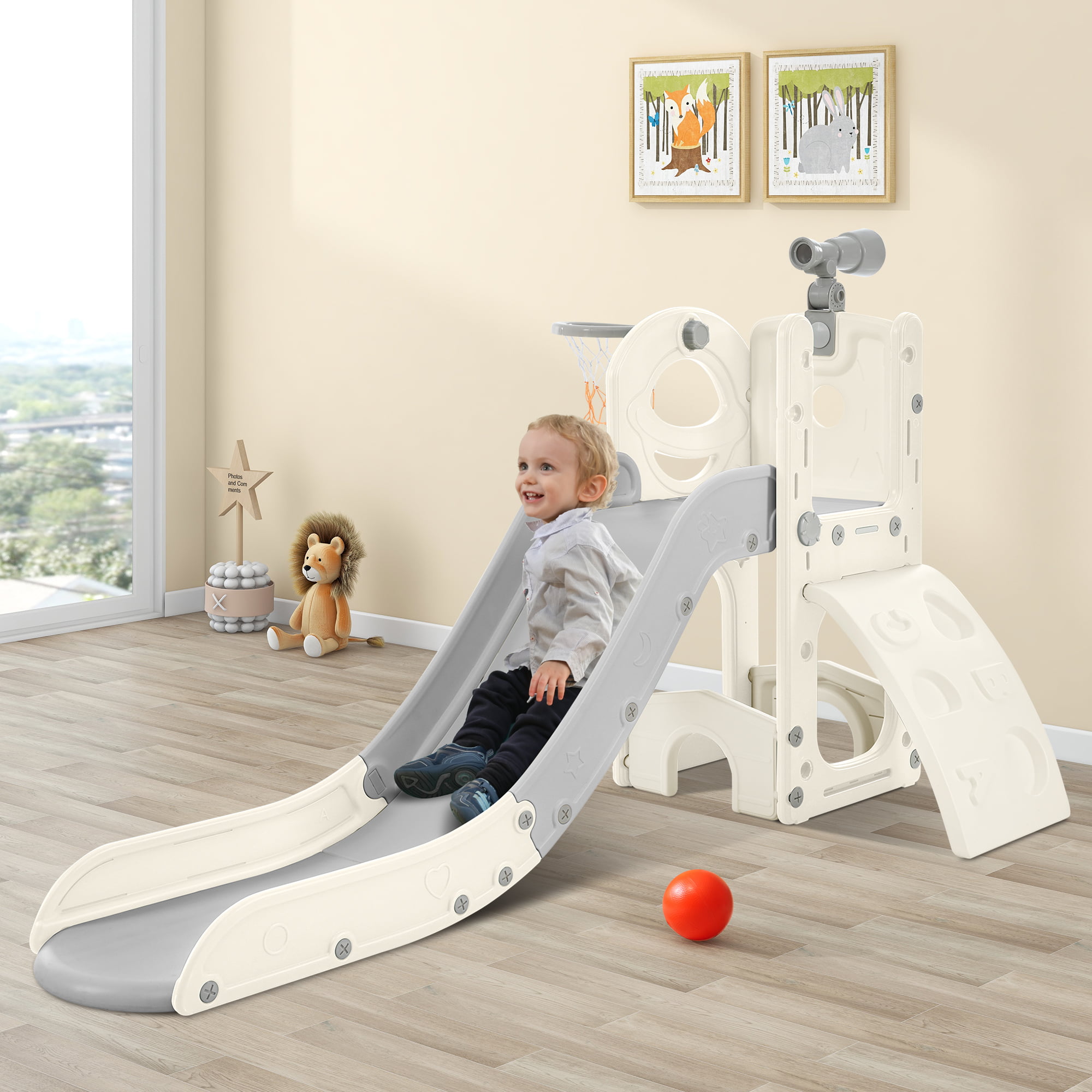 5 in 1 Kids Slide Playset