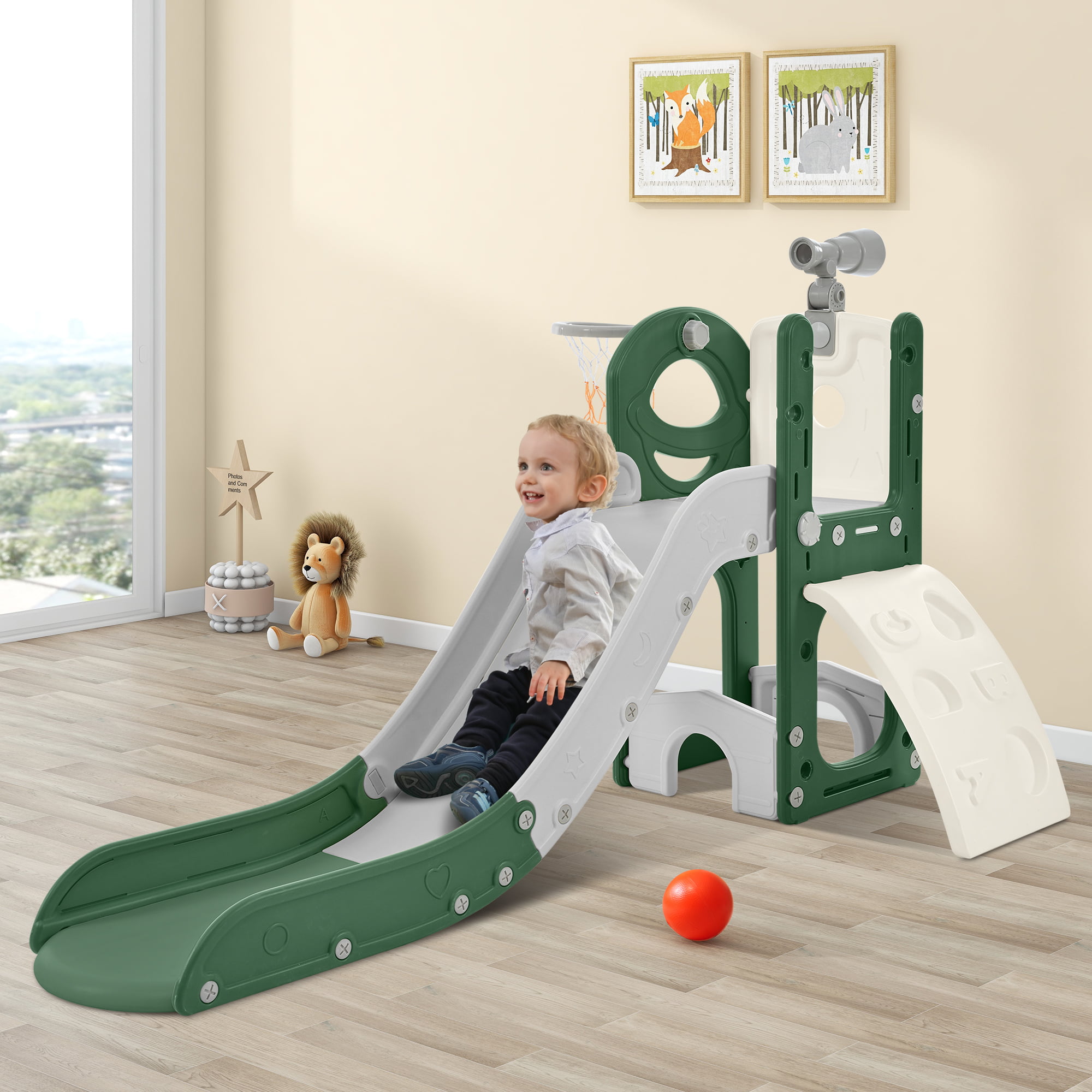 5 in 1 Kids Slide Playset