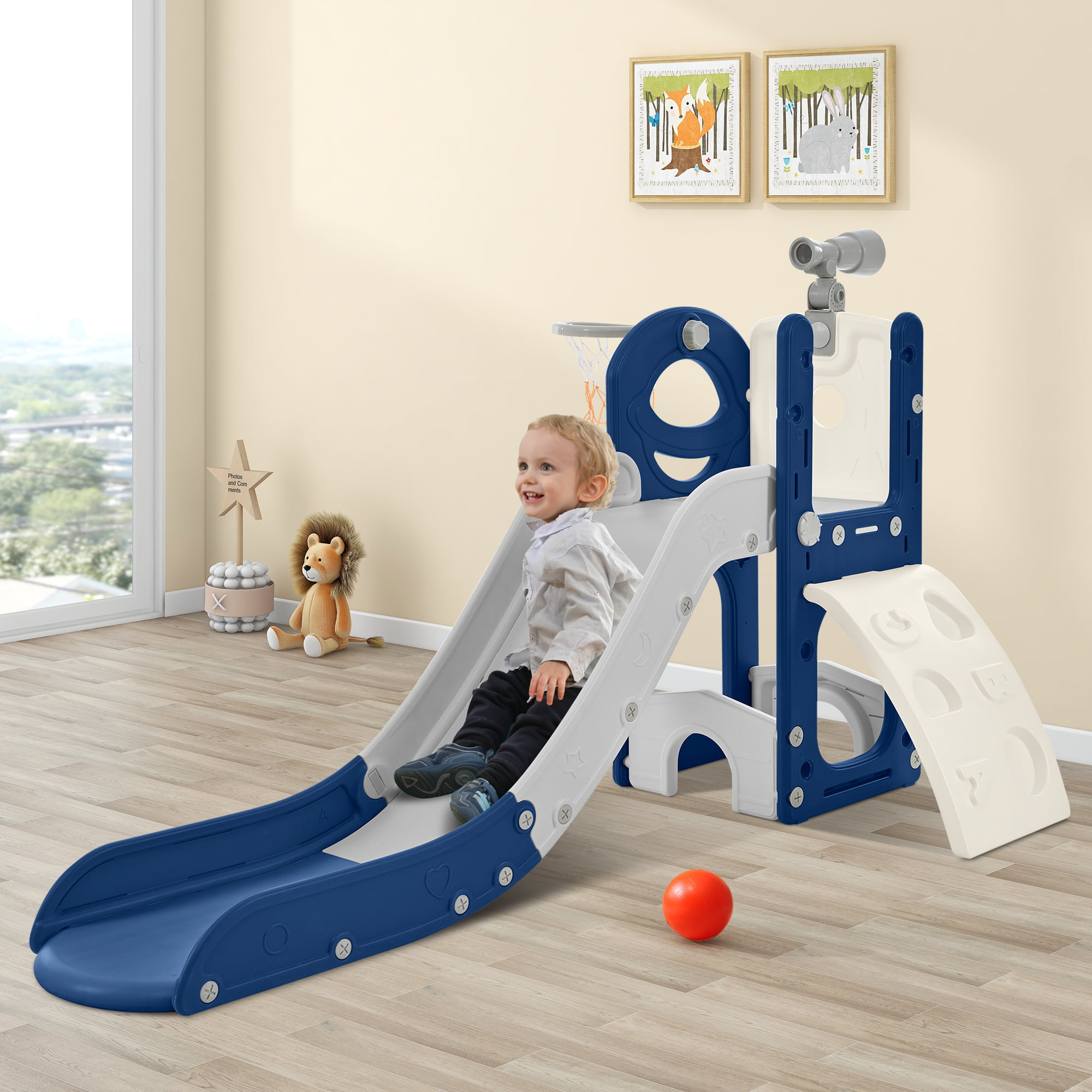 5 in 1 Kids Slide Playset