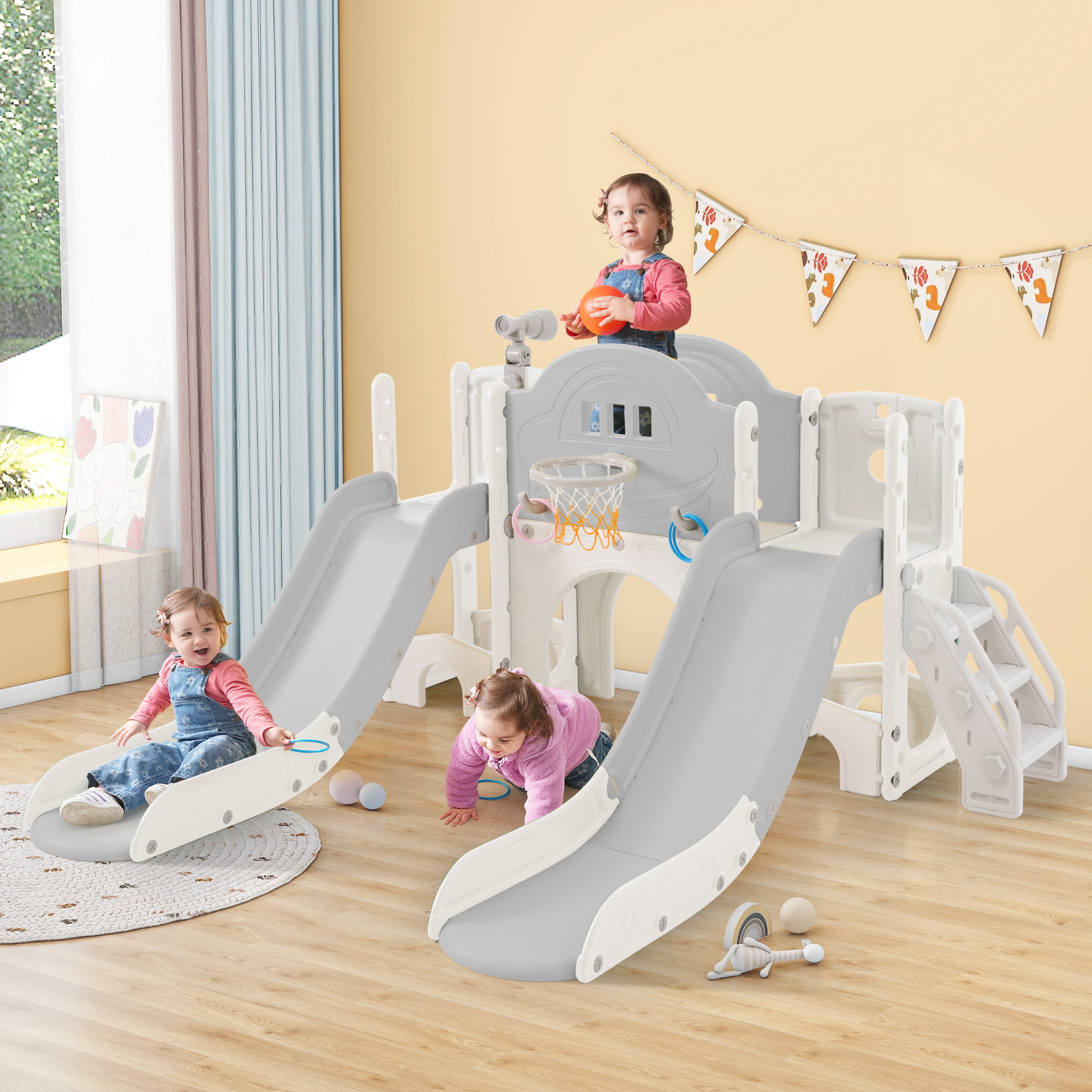 7 In 1 Toddler Slide Playset
