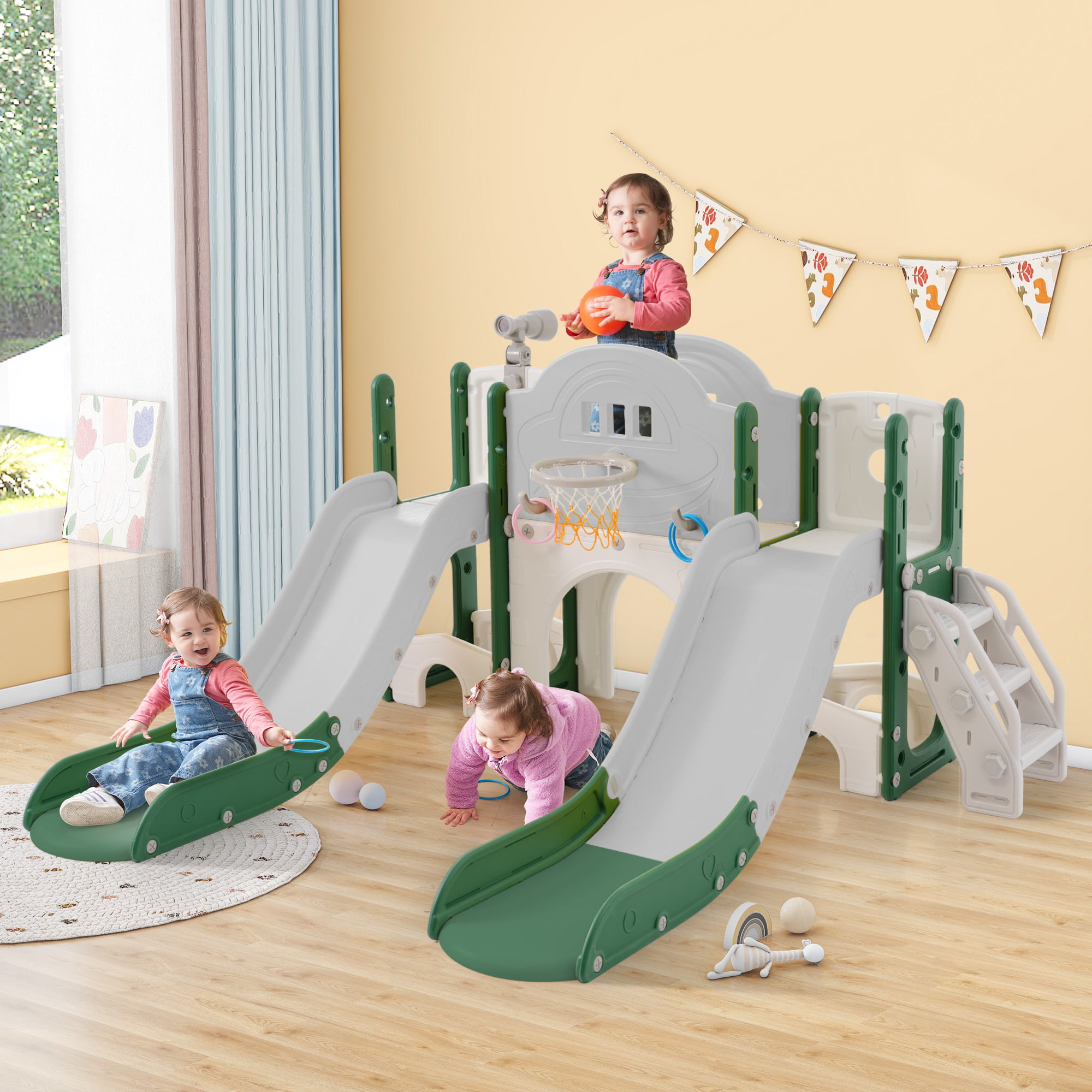 7 In 1 Toddler Slide Playset