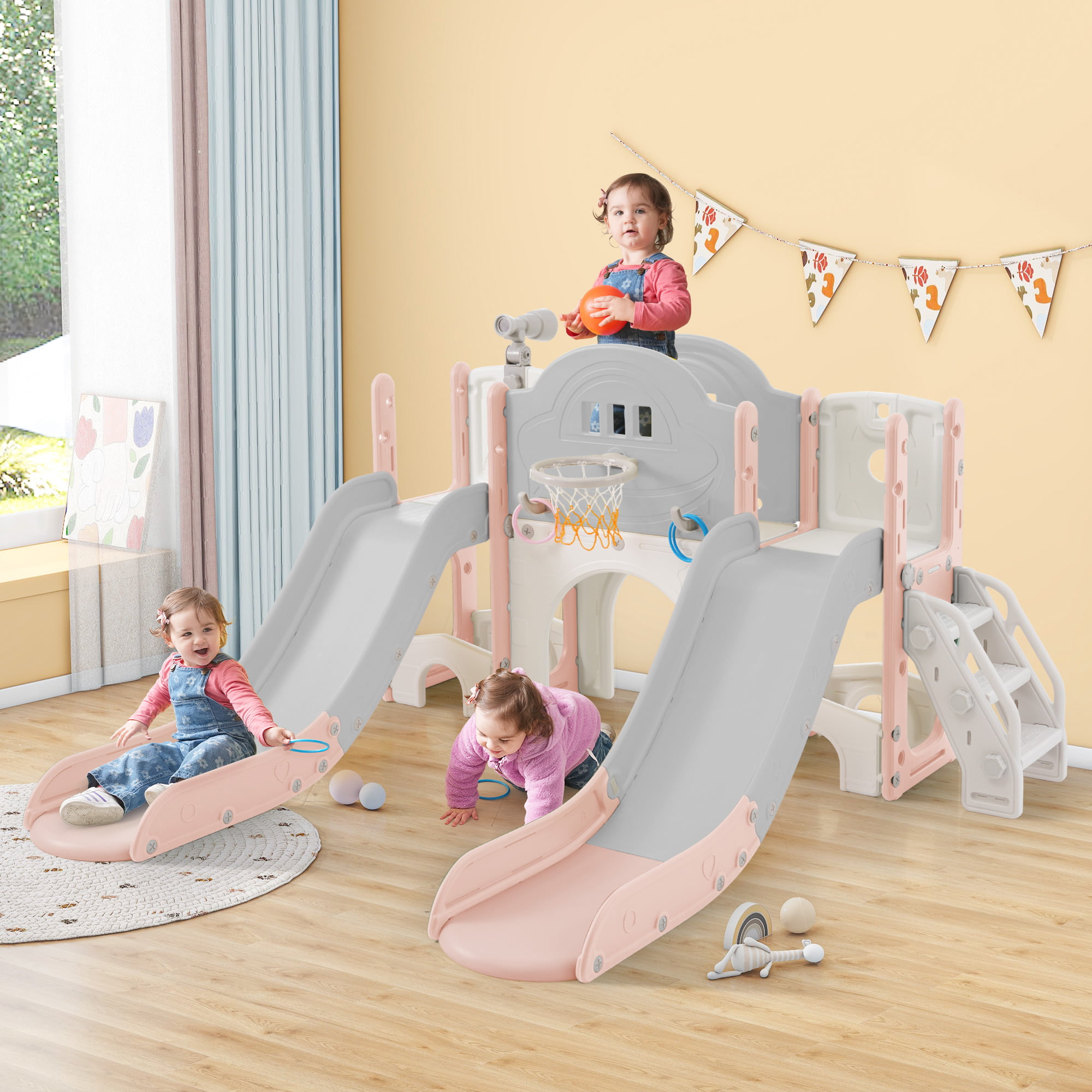 7 In 1 Toddler Slide Playset
