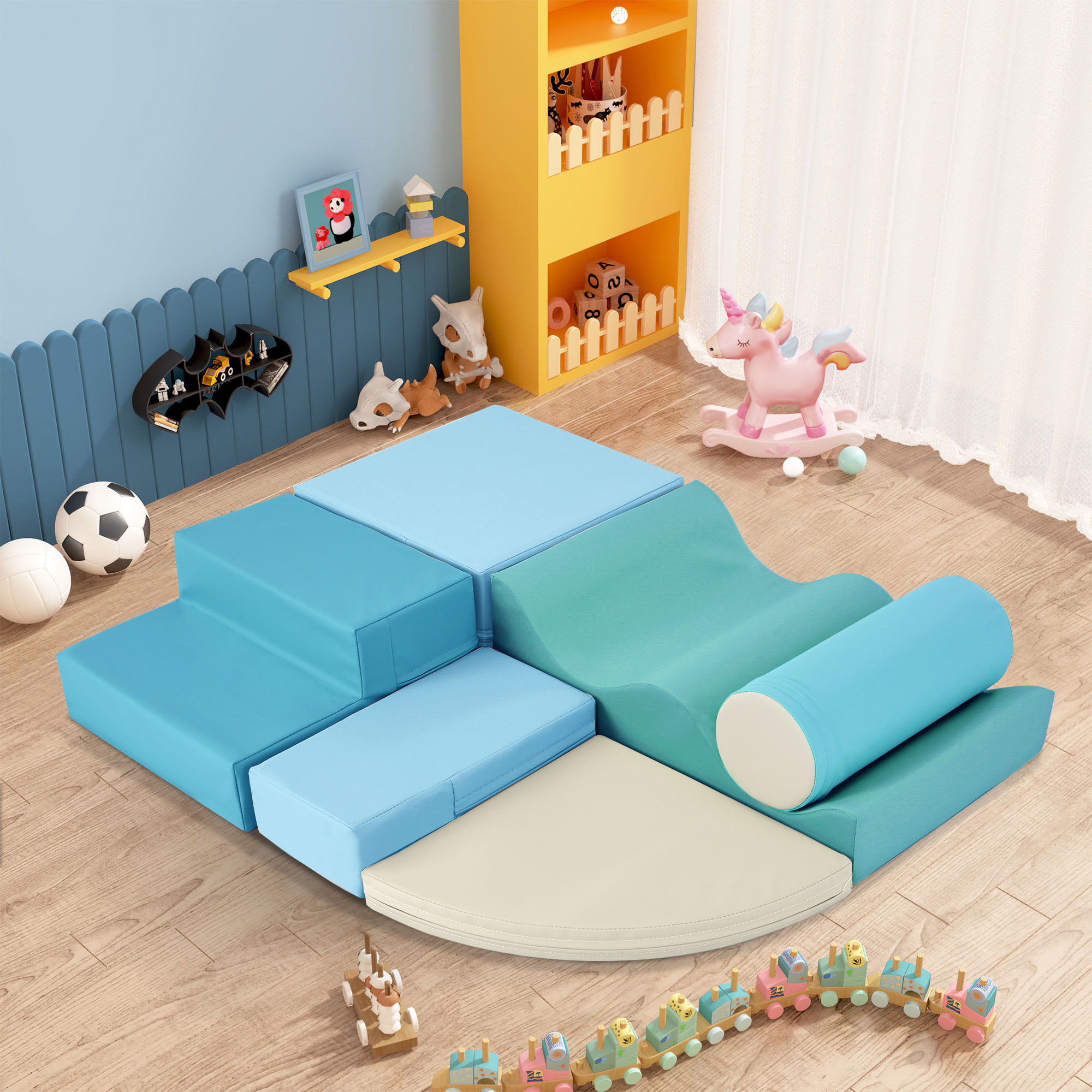 6 In 1 Soft Climb and Crawl Foam Playset