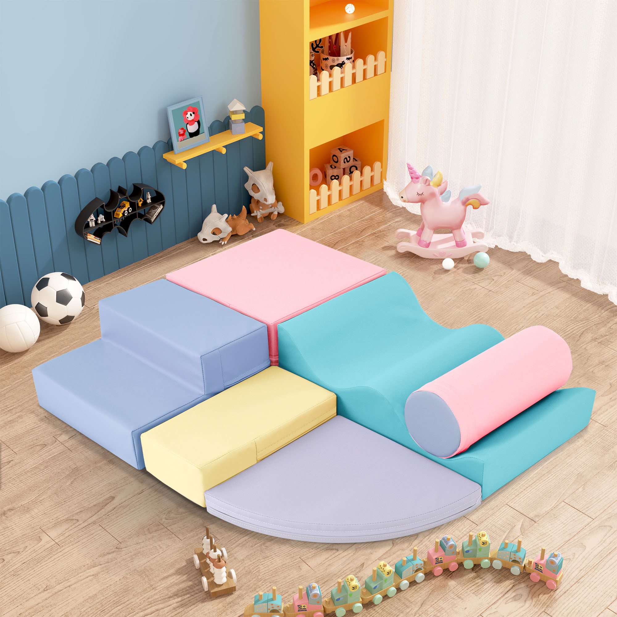 6 In 1 Soft Climb and Crawl Foam Playset