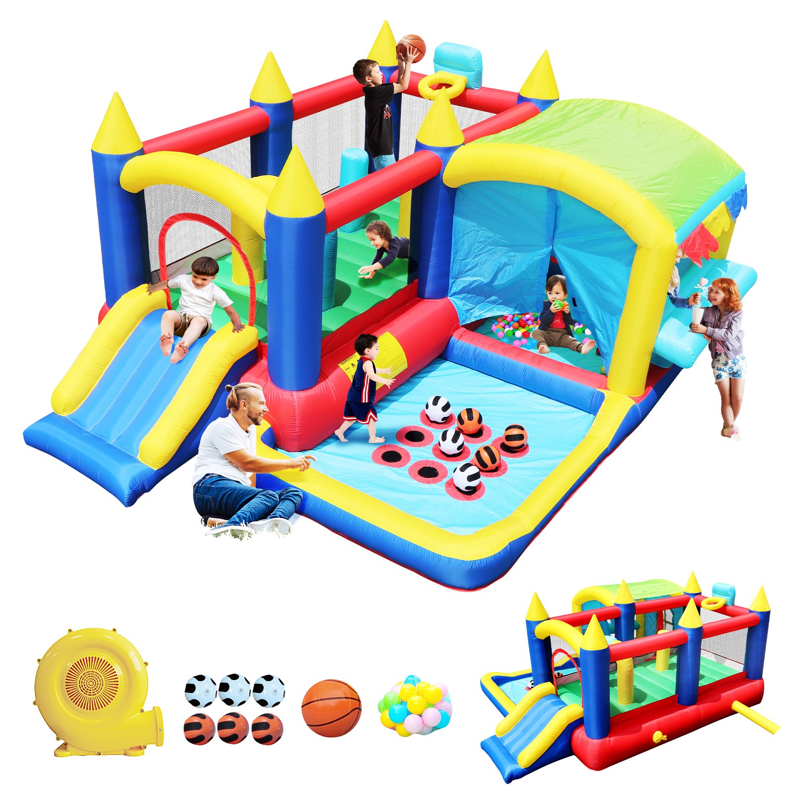 7 In 1 Inflatable Bounce House