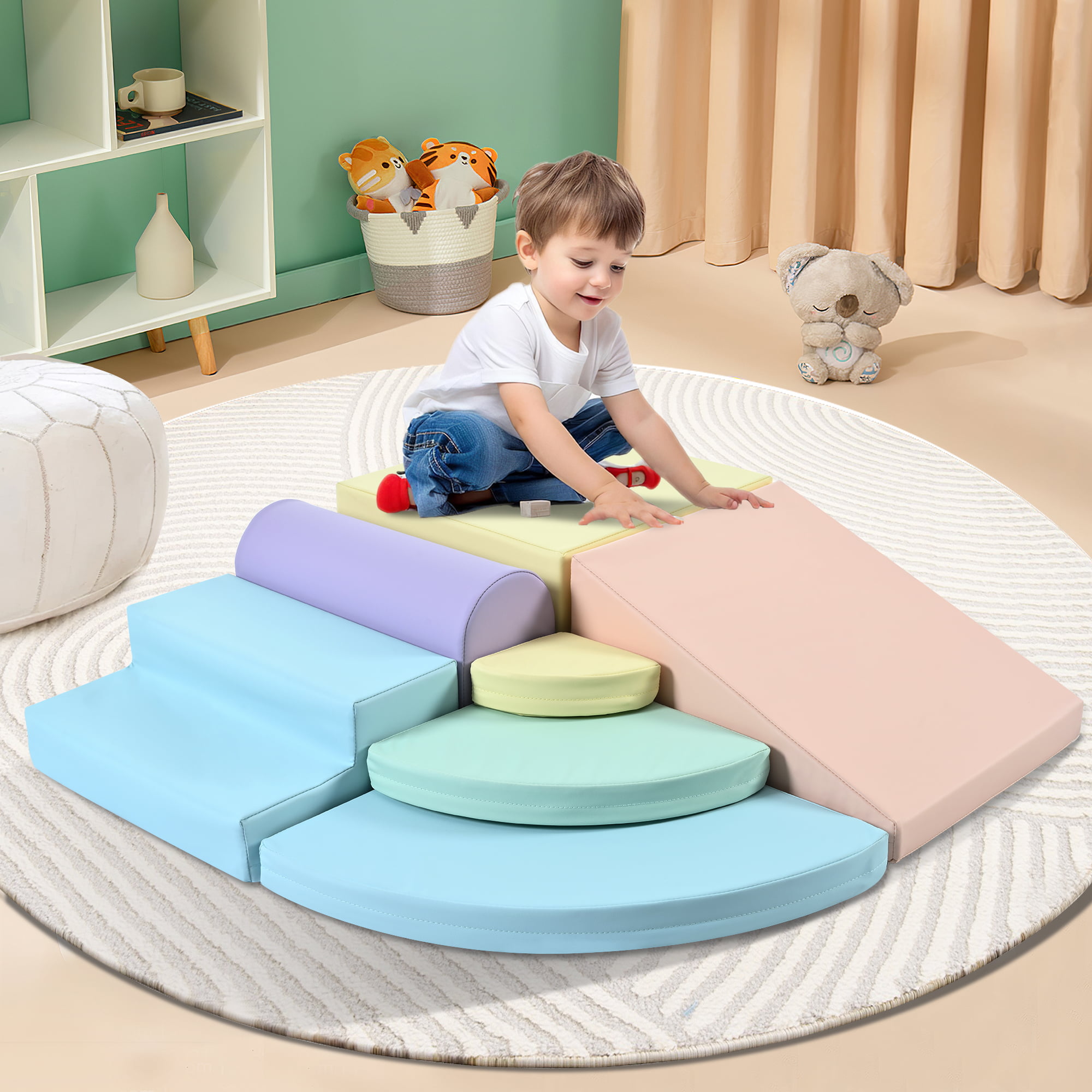 7-Piece Soft Foam Climbing Blocks