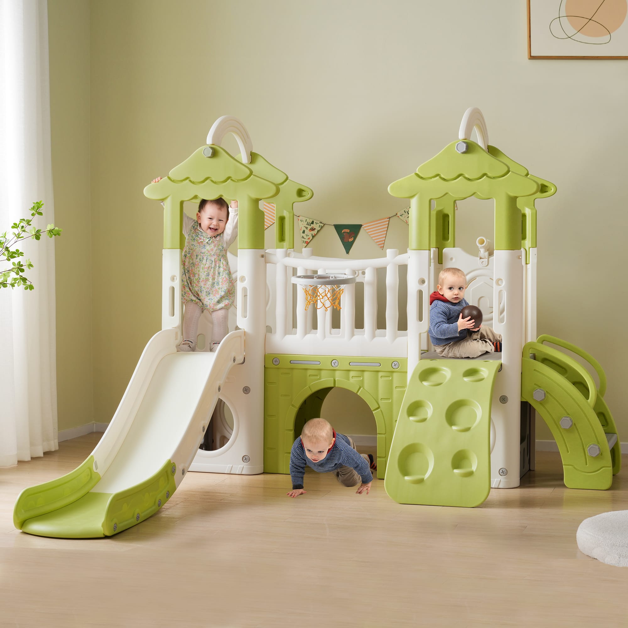 8 in 1 Toddler Climber and Slide Set