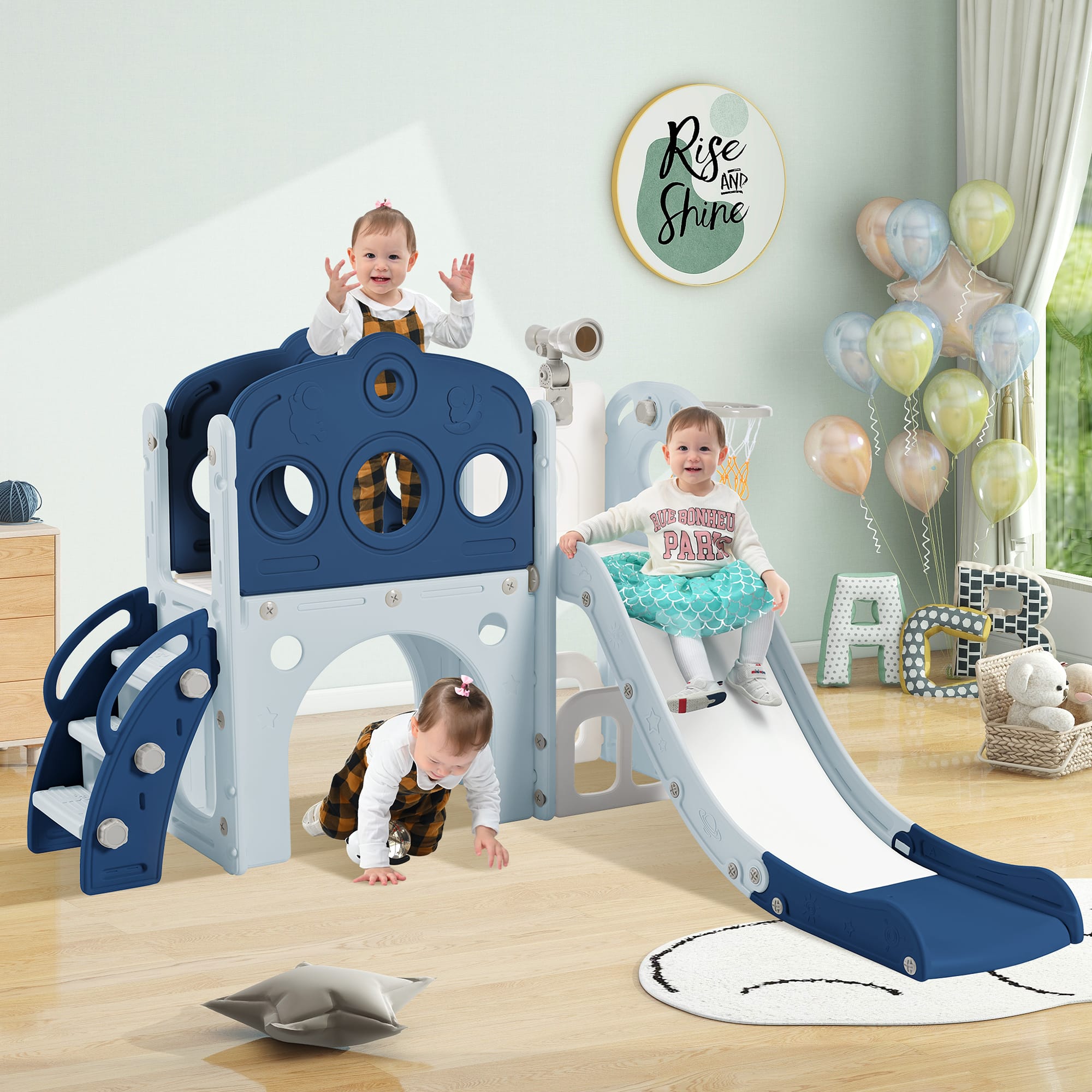 7 In 1 Toddler Slide Set