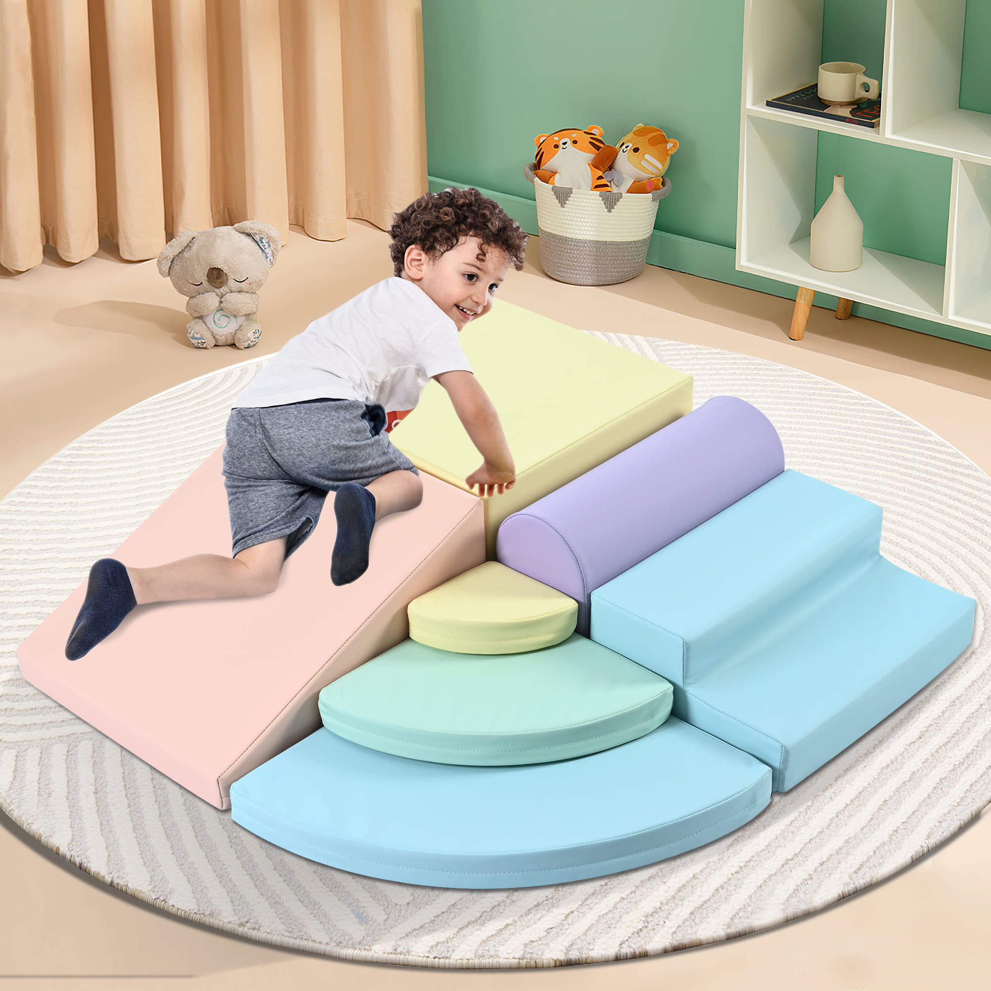 7-Piece Soft Foam Climbing Blocks