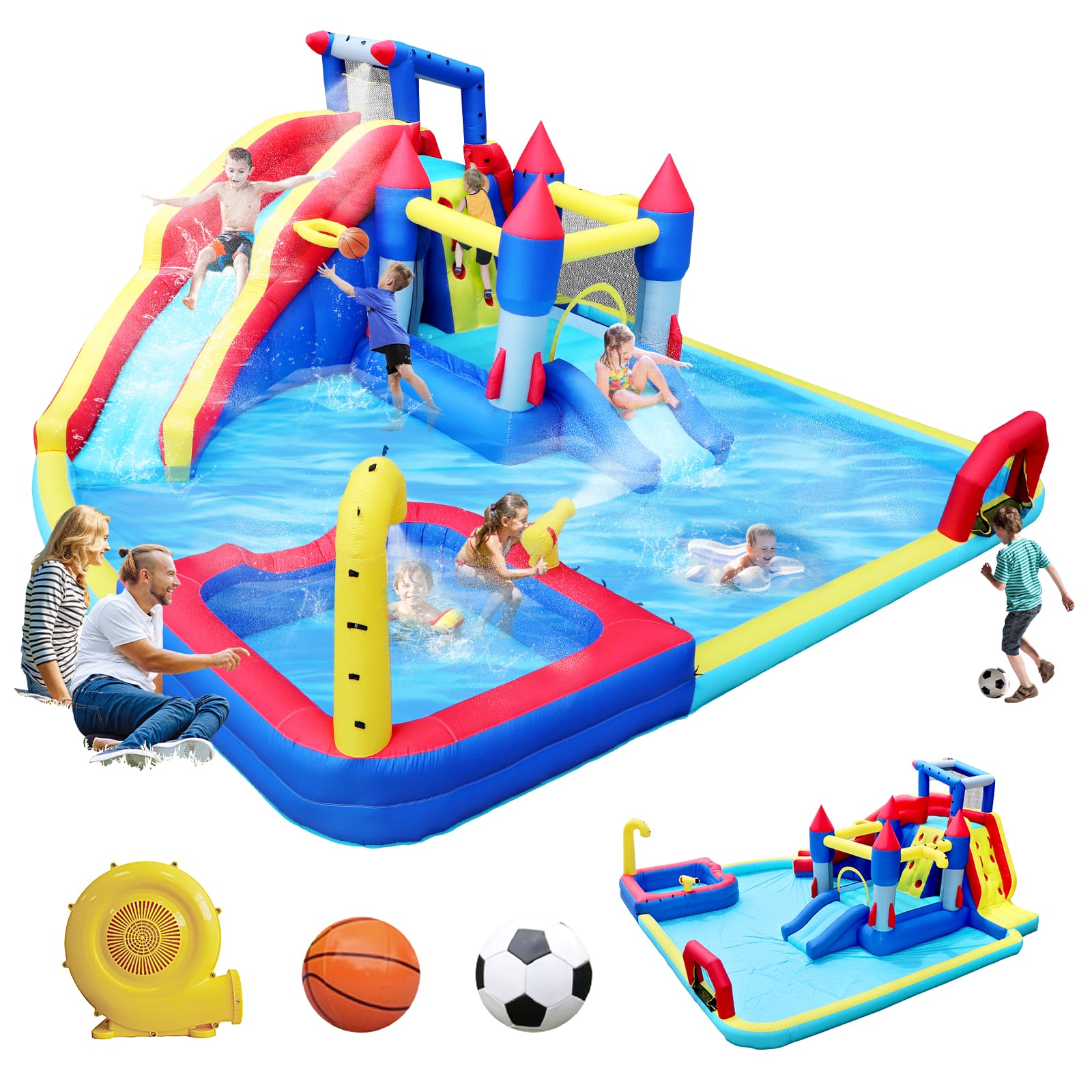 10 In1 Inflatable Slide Water Park