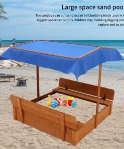 Wood Sandbox with Cover