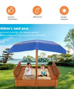 Wood Sandbox with Cover