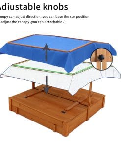 Wood Sandbox with Cover