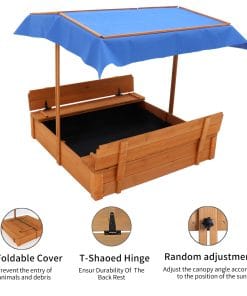 Wood Sandbox with Cover