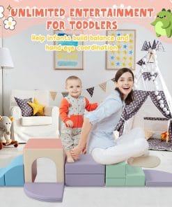 9-Piece Soft Foam Climbing Blocks