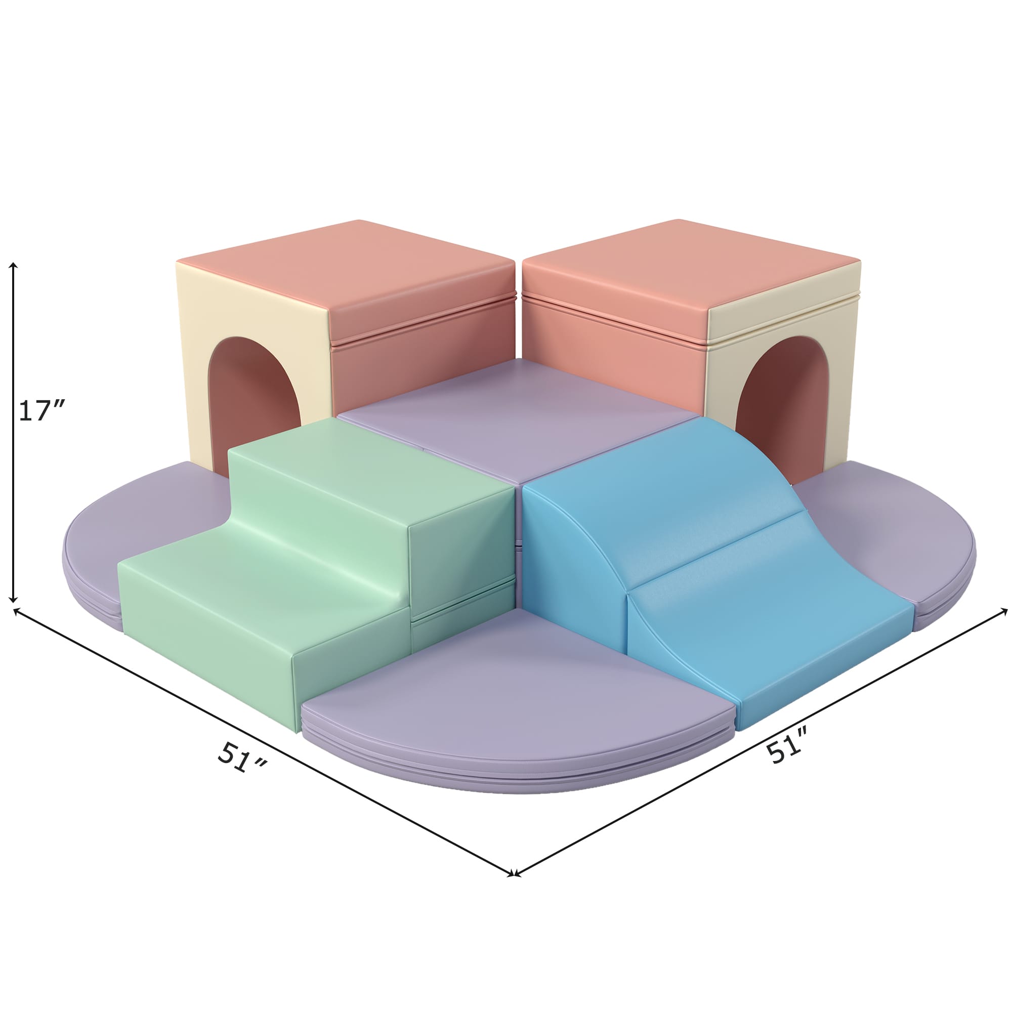 9-Piece Soft Foam Climbing Blocks