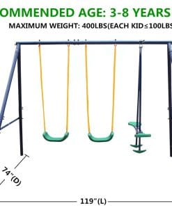 Outdoor Metal Swing Set