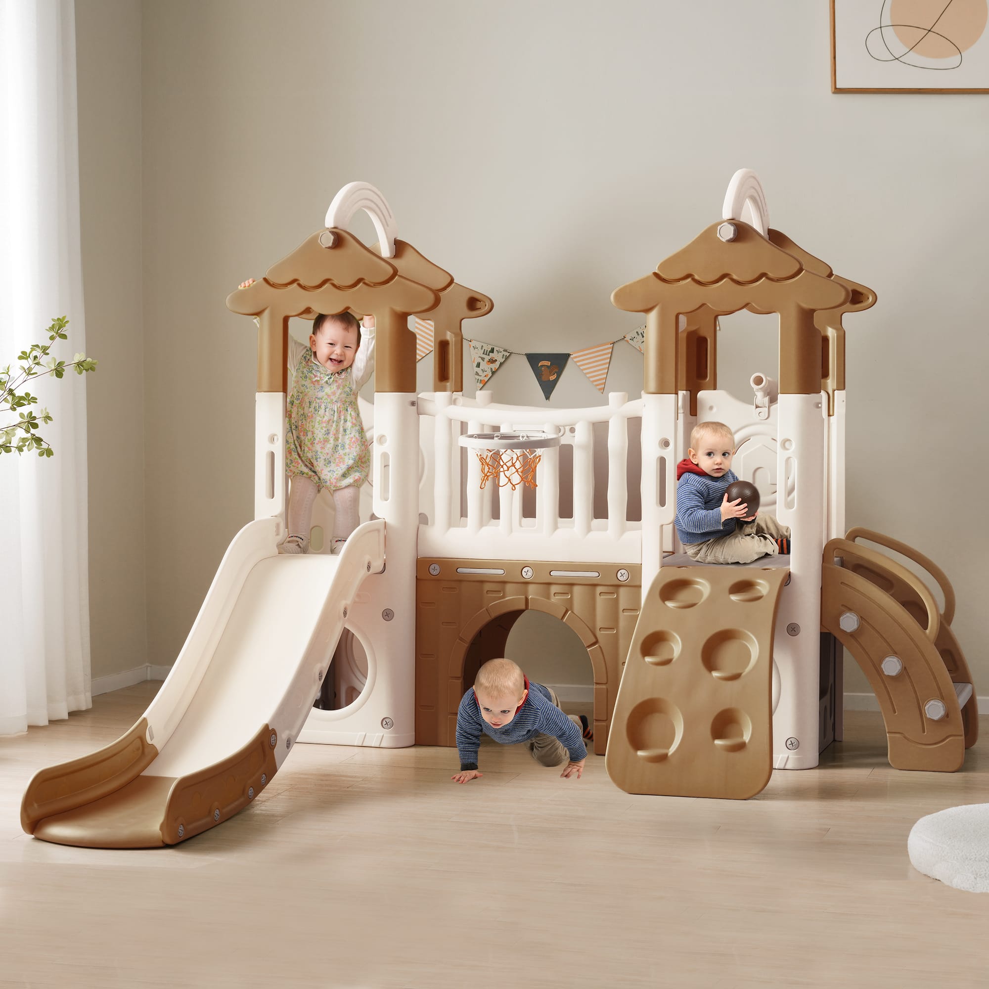 8 in 1 Toddler Climber and Slide Set