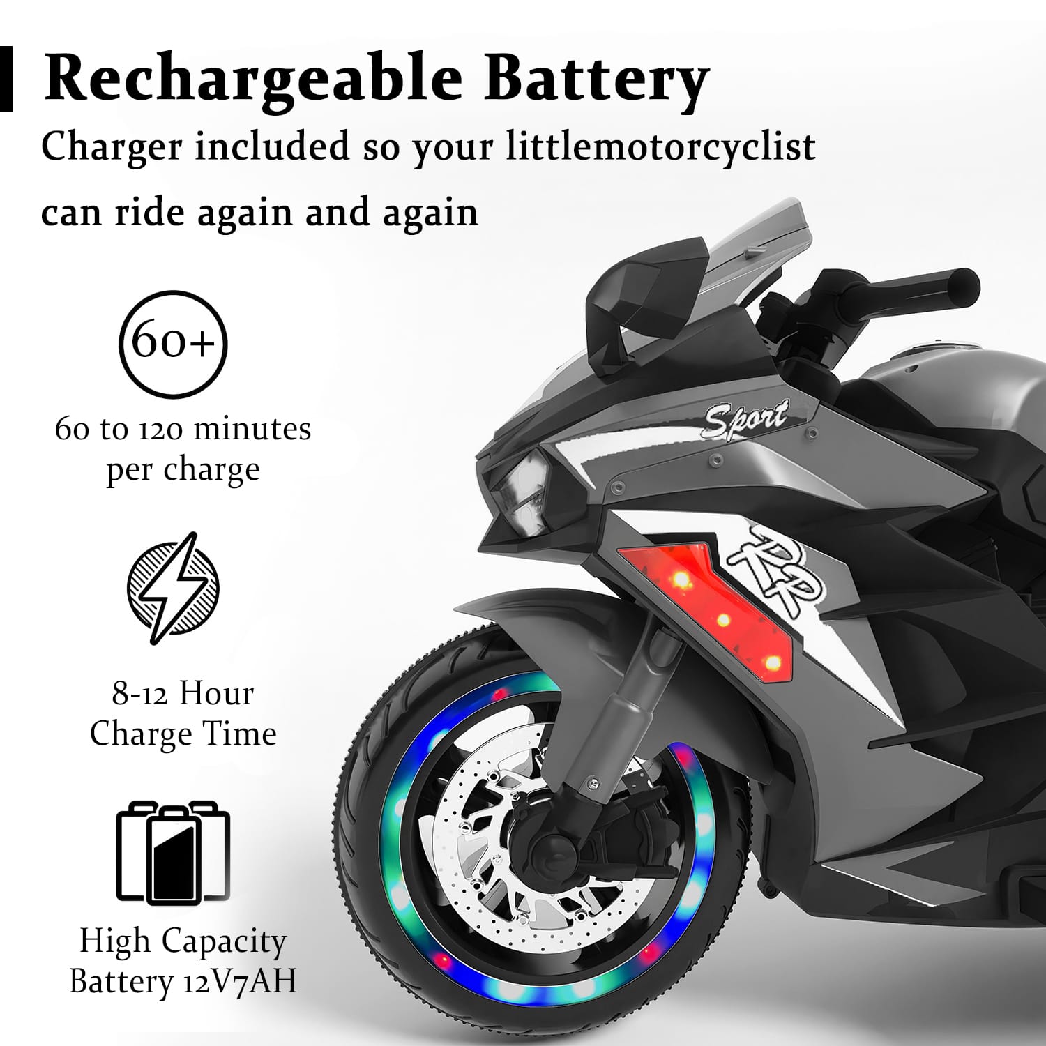 12v 3 Wheels Electric Motorcycle