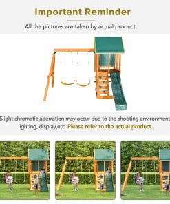 Wooden Outdoor Swing Set