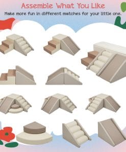 9-Piece Kids Climb & Crawl Soft Foam