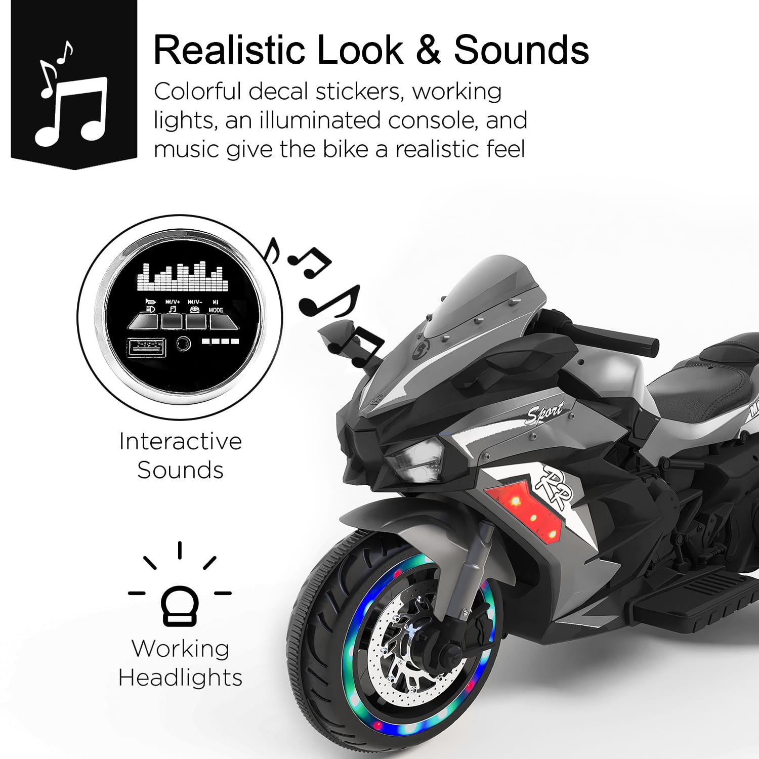 12v 3 Wheels Electric Motorcycle