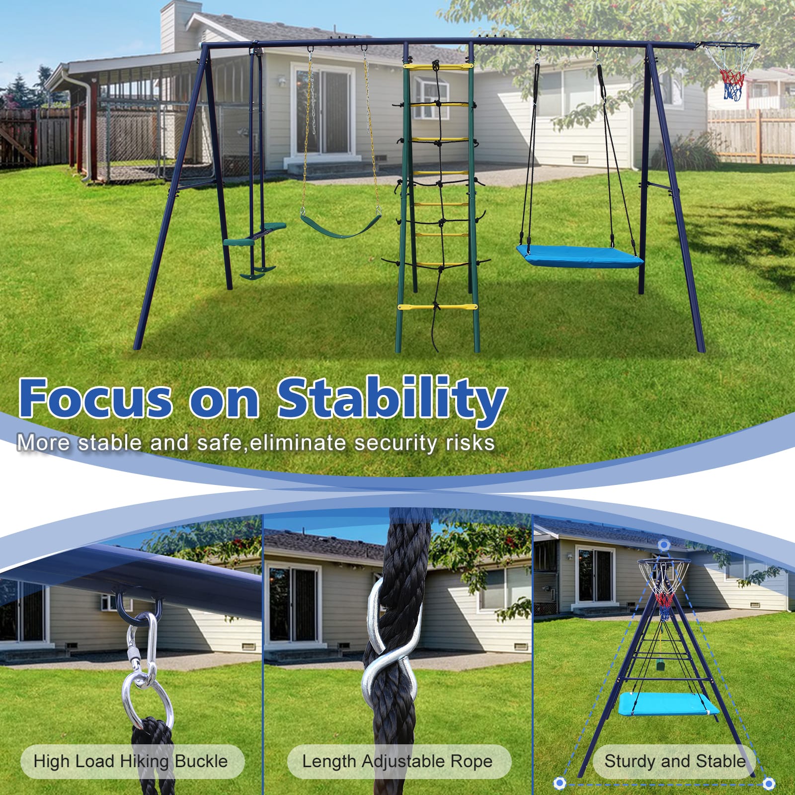 6 in 1 Swing Sets