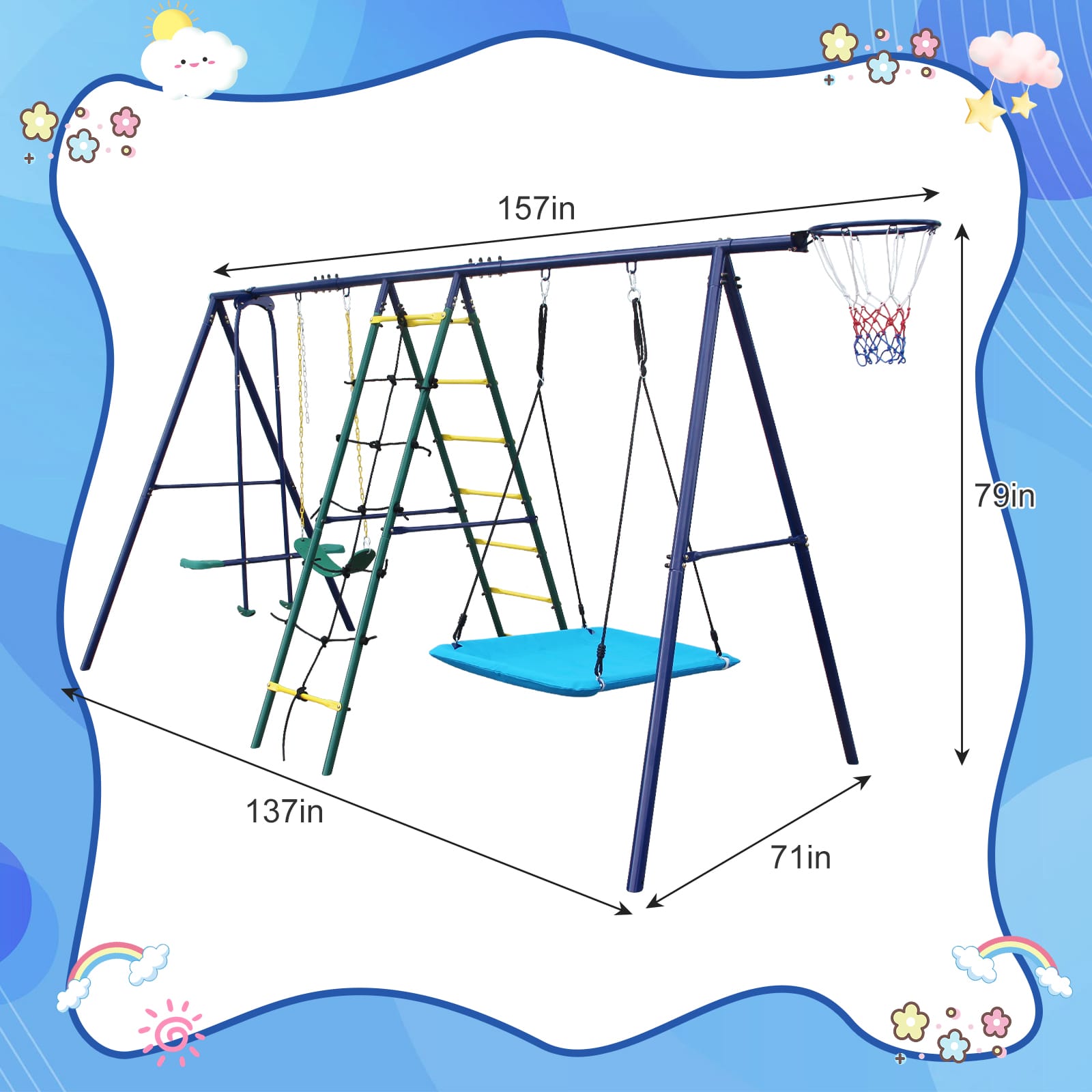 6 in 1 Swing Sets