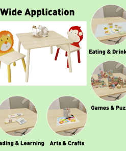 3 Pieces Toddler Table and Chair Set