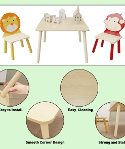 3 Pieces Toddler Table and Chair Set