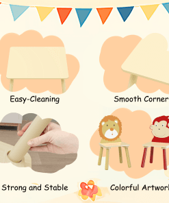 3 Pieces Toddler Table and Chair Set