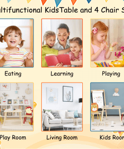 3 Pieces Toddler Table and Chair Set